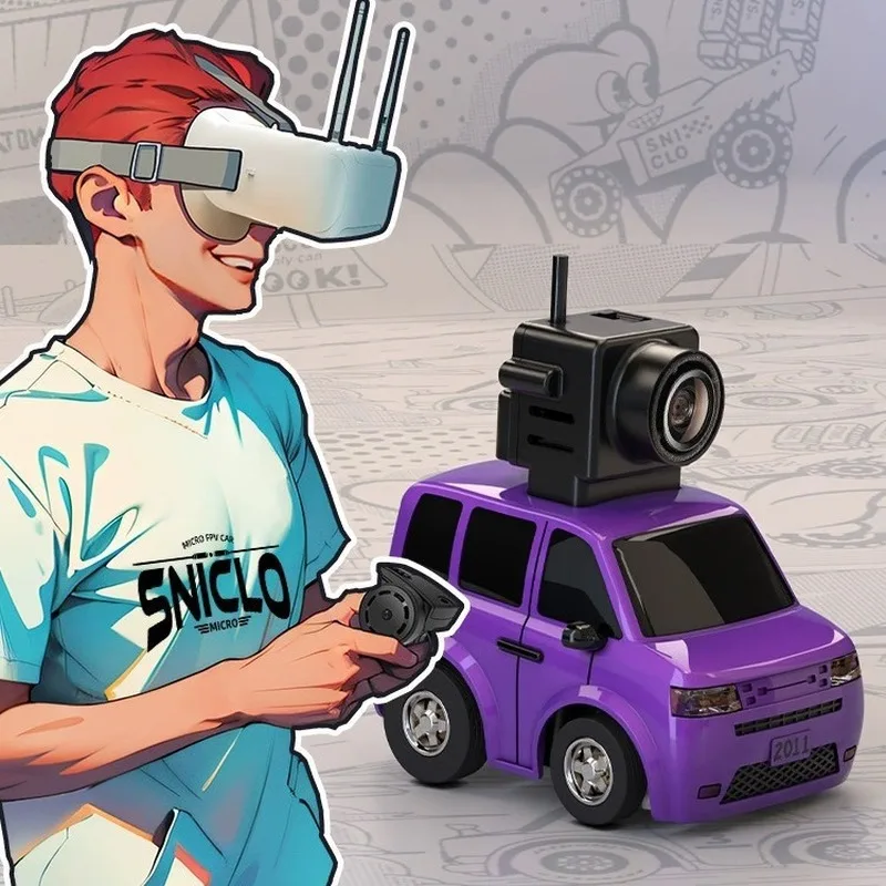 Фото В наличии: Беспроводная радиоуправляемая машинка Sniclo FPV, микро FPV K-car, игрушечная машинка на пульте управления, подарок для мальчиков, детский подарок на день рождения, радиоуправляемый автомобиль, игрушечная машинка №2