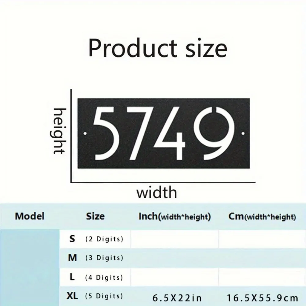 1 шт. великолепный современный прямоугольный знак середины века с номером дома