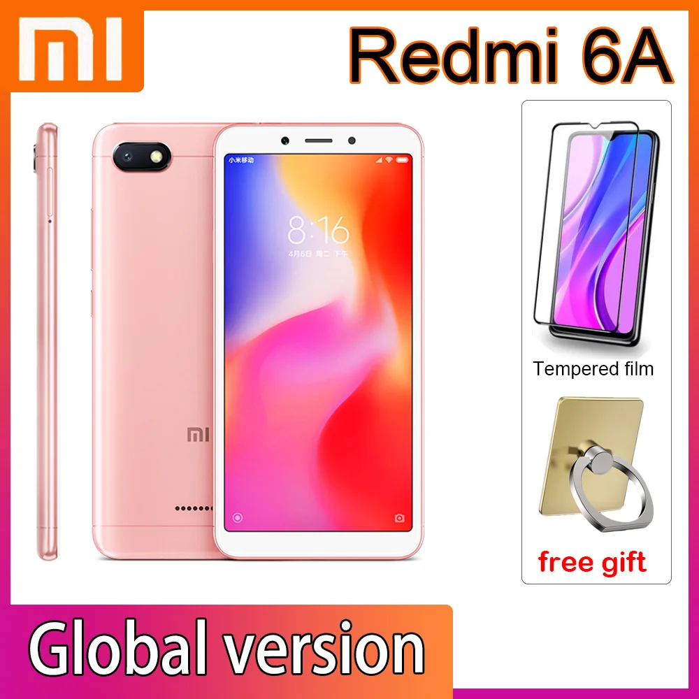 

Xiaomi Redmi 6A Smartphone 3GB 32GB Google Play Cellphone Helio A22 Processor with Global Framework 3000mAh Face Unlock