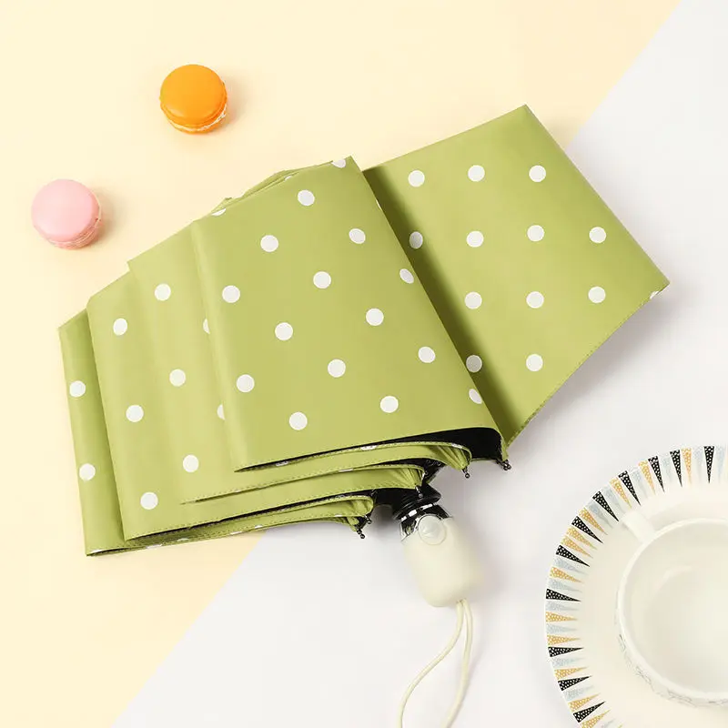 

Автоматический женский зонтик двойного назначения в стиле ретро, простой японский горошек