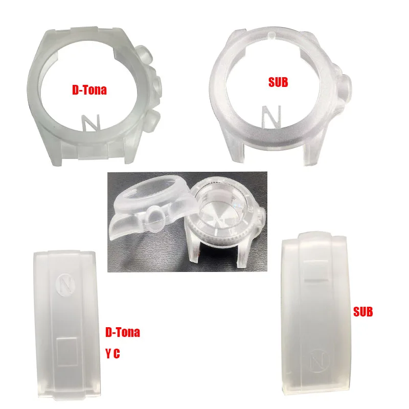 

Watch Protective Case Transparent Silicone Cover Fit for RLX 40mm Watch Case Dive Watch Scratch-proof Waterproof Cover