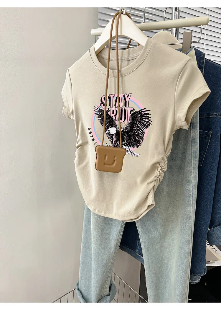 

Short-sleeved 2023, the new summer collection, small fly sleeves, narrow waist, short sleeveless blouse black