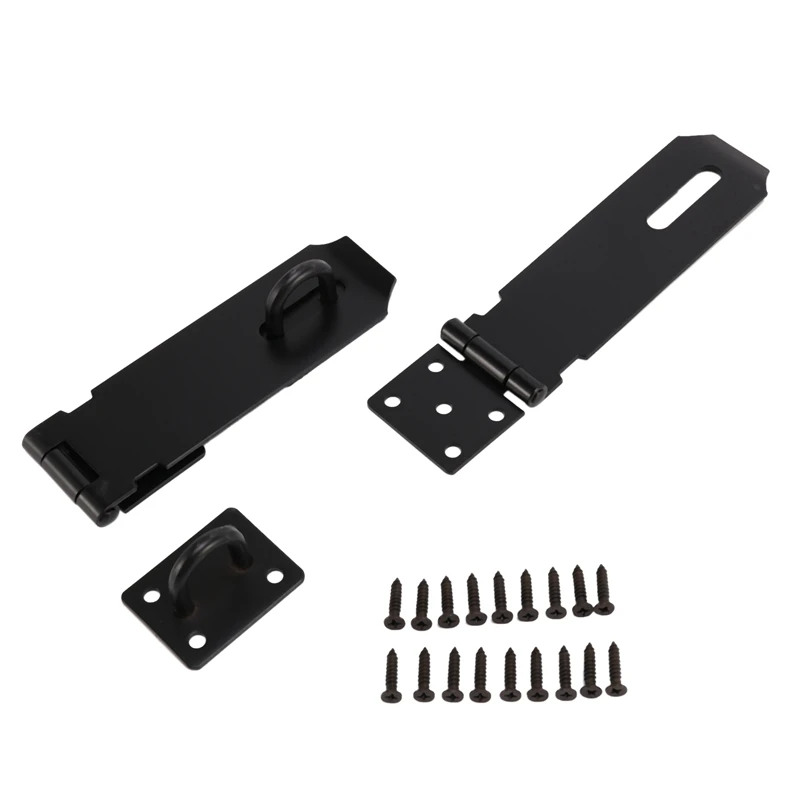 

2 Pack Door Hasp Latch Lock 5 Inch Stainless Steel Safety Packlock Clasp Thick Door Gate Lock Hasp With Screws