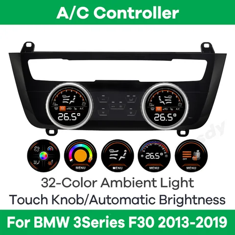 Новая Автомобильная панель управления кондиционера с климатической сенсорной ручкой для освещения кондиционер для BMW 3 серии F30 2013-2019 NBT EVO
