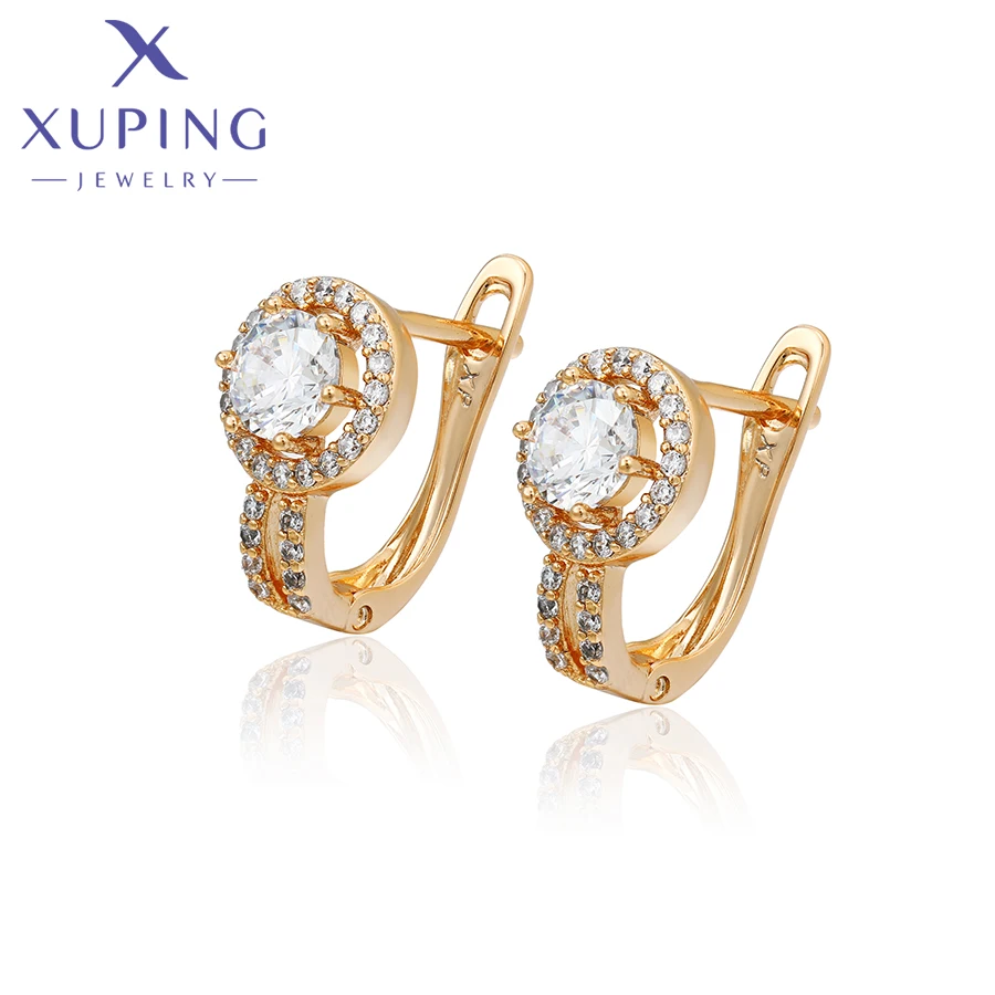 

Xuping Jewelry New Arrival Fashion Gold Color Simple Style Earrings for Women Wedding Gifts X000030510
