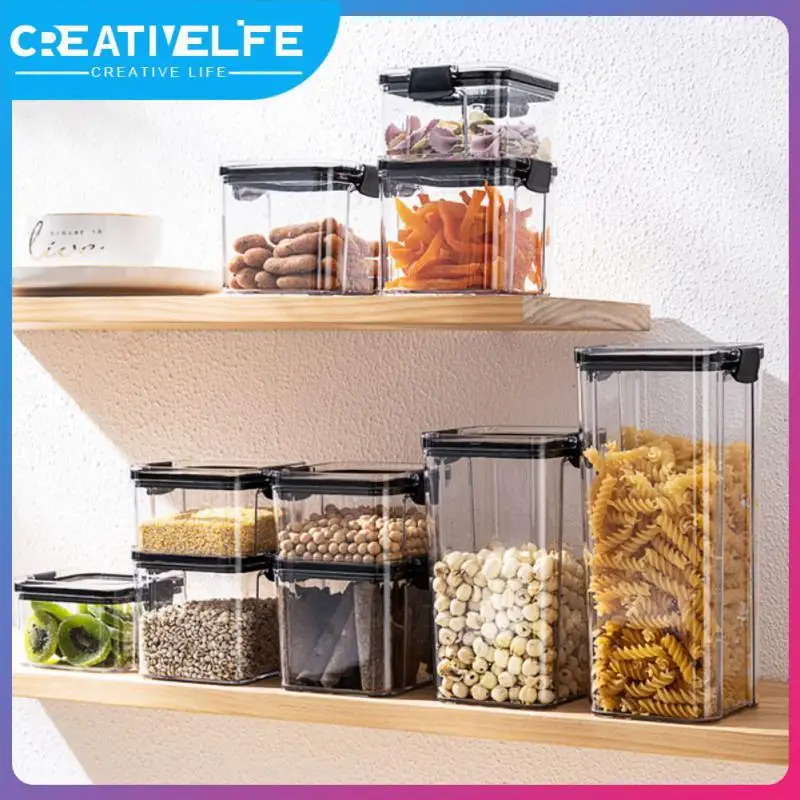 

Ps Box Jars Pp High Quality Plastic Canisters Kitchen Storage Organizer Multigrain Kitchen Refrigerator Food Container Plastic