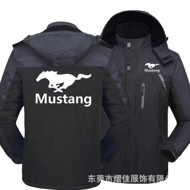 

Winter Jacket Men for Mustang logo Thick Velvet Warm Coat Male Windproof Hooded Outwear Casual Mountaineering Overcoat C