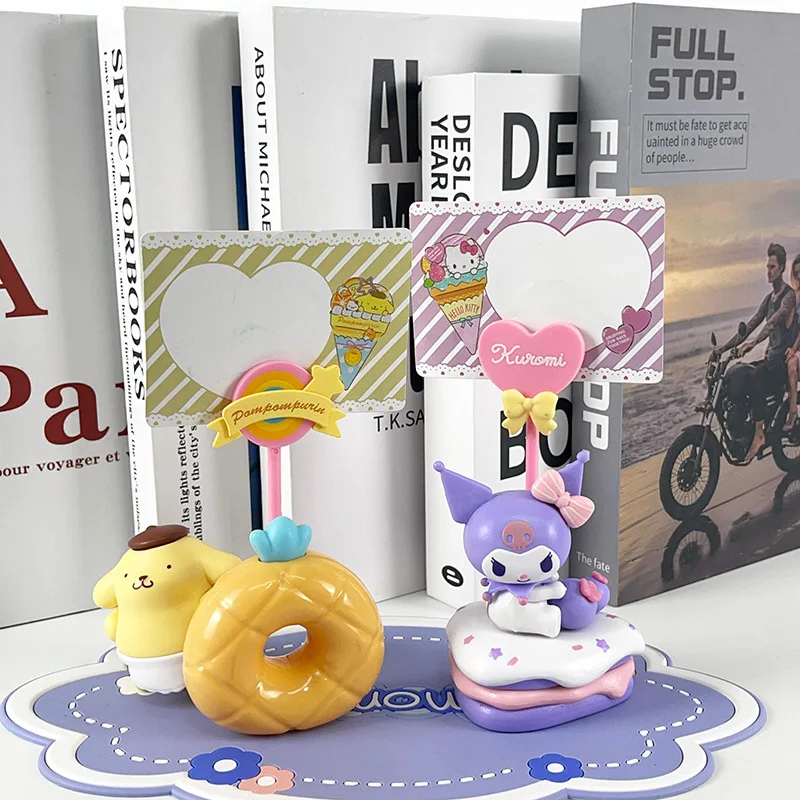 Sanrio Hello Kitty Kuromi Melody Pochacco Cinnamoroll Pom Purin десертная записка игрушка слепая коробка