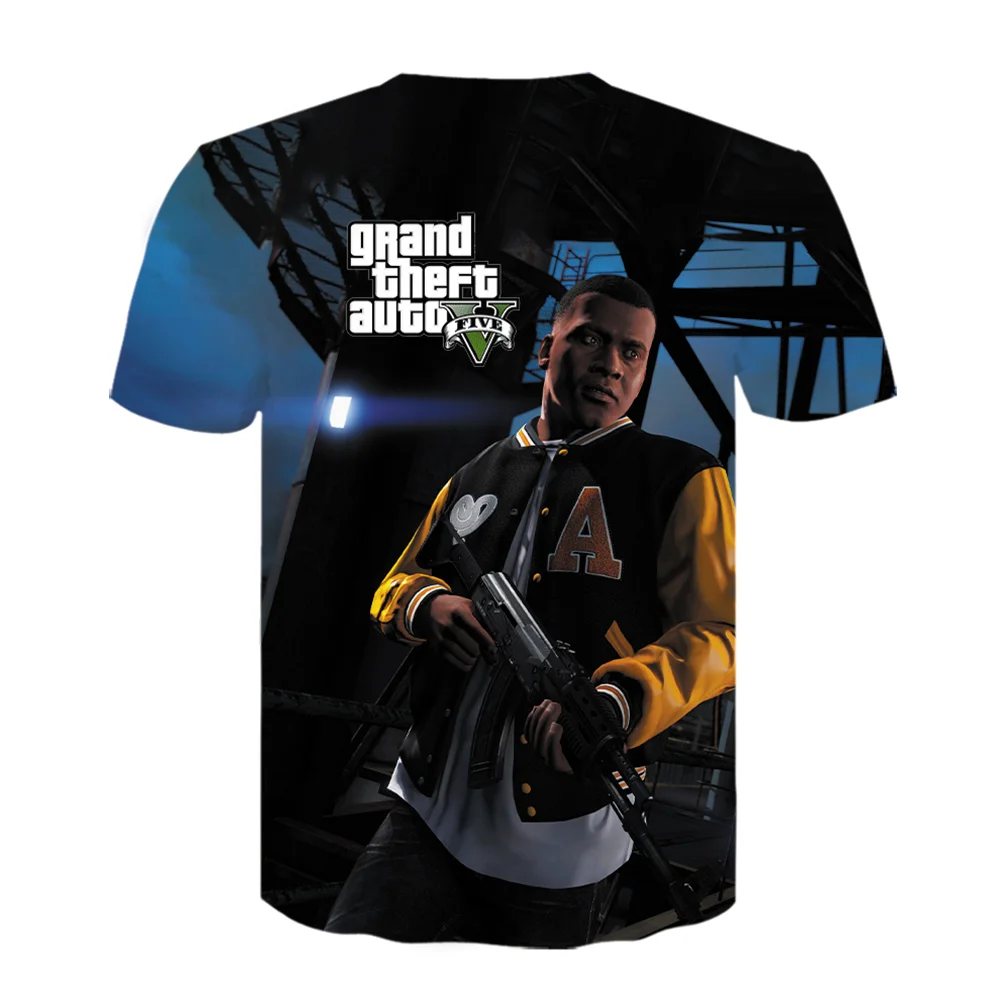Футболка с 3D принтом Grand Theft Auto Game Gta 2022 Мужская/Женская/Детская футболка коротким