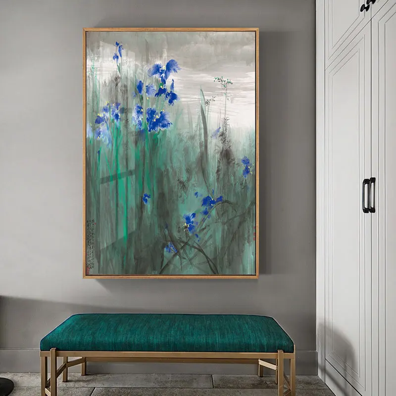 Китайский стиль Йоюлан древняя поэзия цветы пейзаж холст картина постер принт