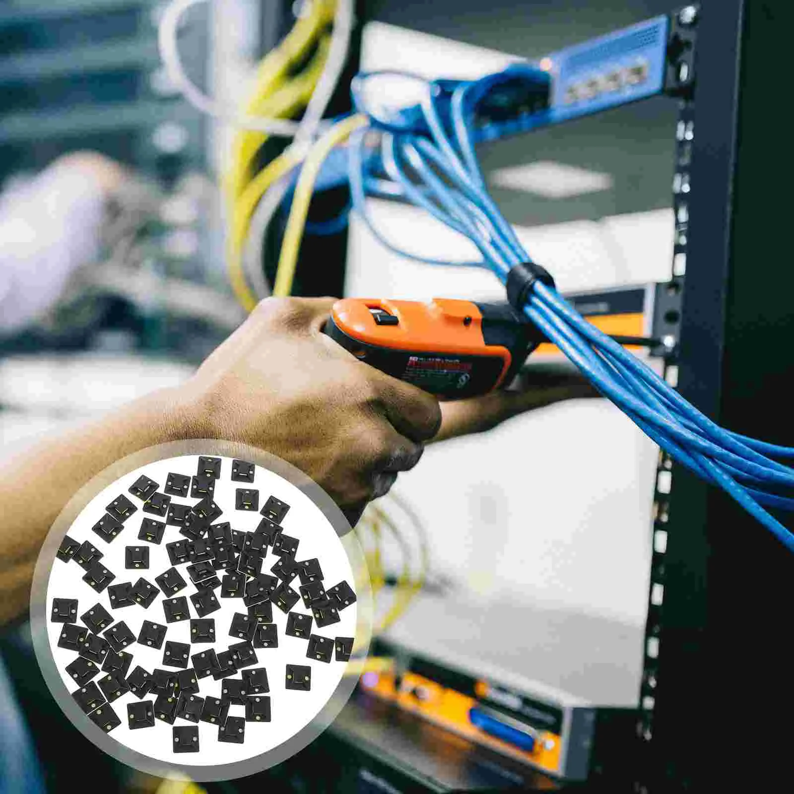 100 шт. крепления для кабельных стяжек держатель на молнии зажимы проводов клейкие