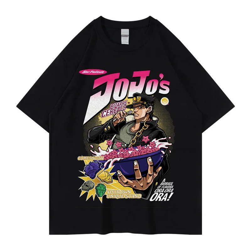 Neue Mode Jojo Bizarre Abenteuer T Hemd Männer Kurzarm Vaporwave Ästhetischen Jotaro T-shirt Baumwolle Kujo Manga Graphic Tee Zu