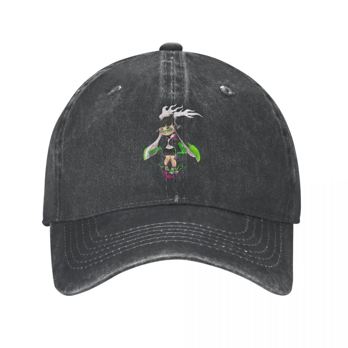 

Splatoon Summer Fashion Printed Baseball Cap Retro Washed Denim Hat Hip-Hop Cap Classic Casual Men's and Women's Outdoor Travel