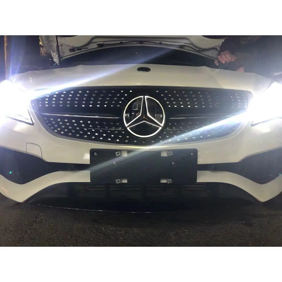 Передняя эмблема со звездой на гриле автомобиля светодиодная для Mercedes W205 W212 W213 W204