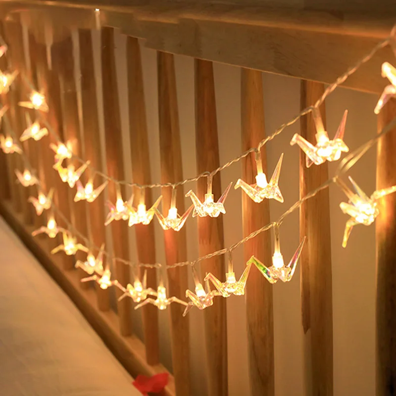 

LED Paper Cranes Light String Led Fairy Light 1.5/3m Butterfly Holiday Garland for Christmas Wedding Festival Party Decoration