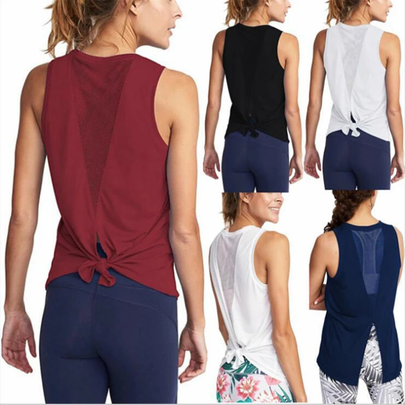 

Women Sleeveless Racerback Yoga Shirts Sport Singlet Athletic Fitness Sport Tank Tops Workout Gym Running Training Pilates Vest