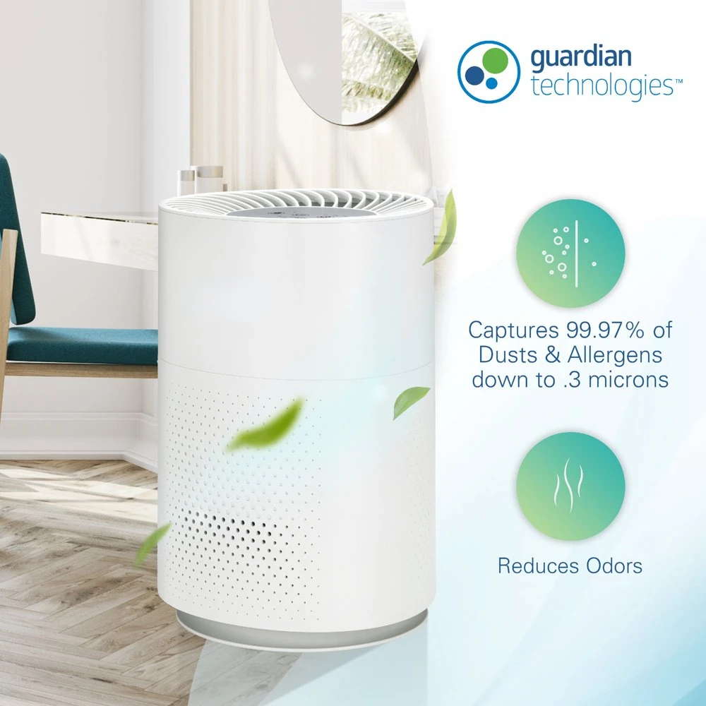 

Очиститель воздуха Guardian с фильтром HEPA 360 градусов, AC4200W 13,5 дюйма