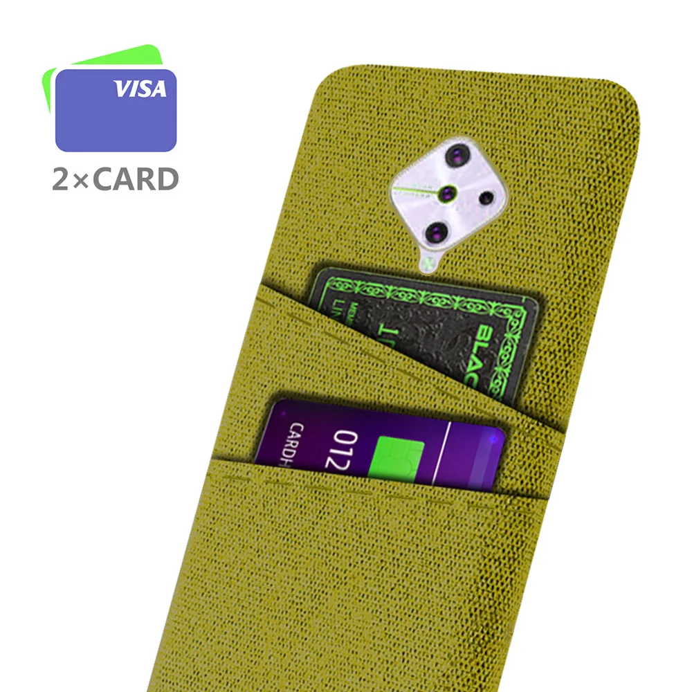 

For Vivo V17 Case Cover 6.38 inch Dual Card Fabric Cloth Luxury Business Cover for VIVO 1920 V17 Russia Bumper for vivoV17 V 17