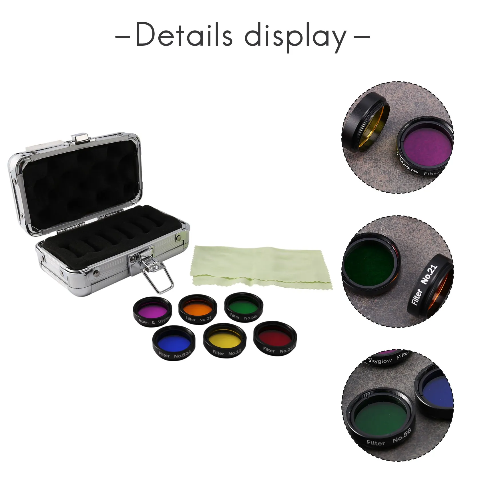 Набор цветных астрономических фильтров 1 25 дюйма (6 шт.) для телескопов линз планет