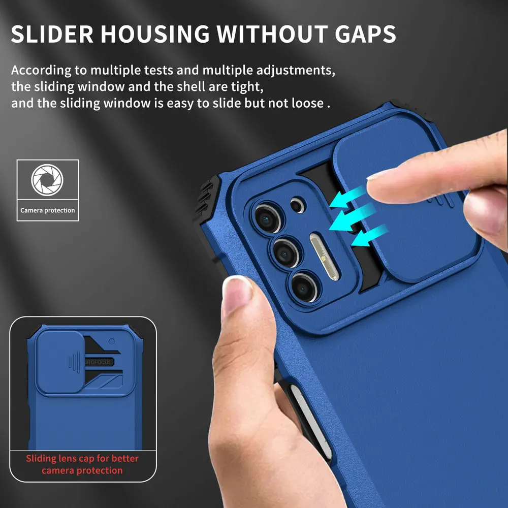 

G22 G42 G 82 5G Lens Protect Sliding Back Capa for Motorola Moto G52 Case Selfie Phone Holder Panel Moto G82 52 42 22 Hard Cover