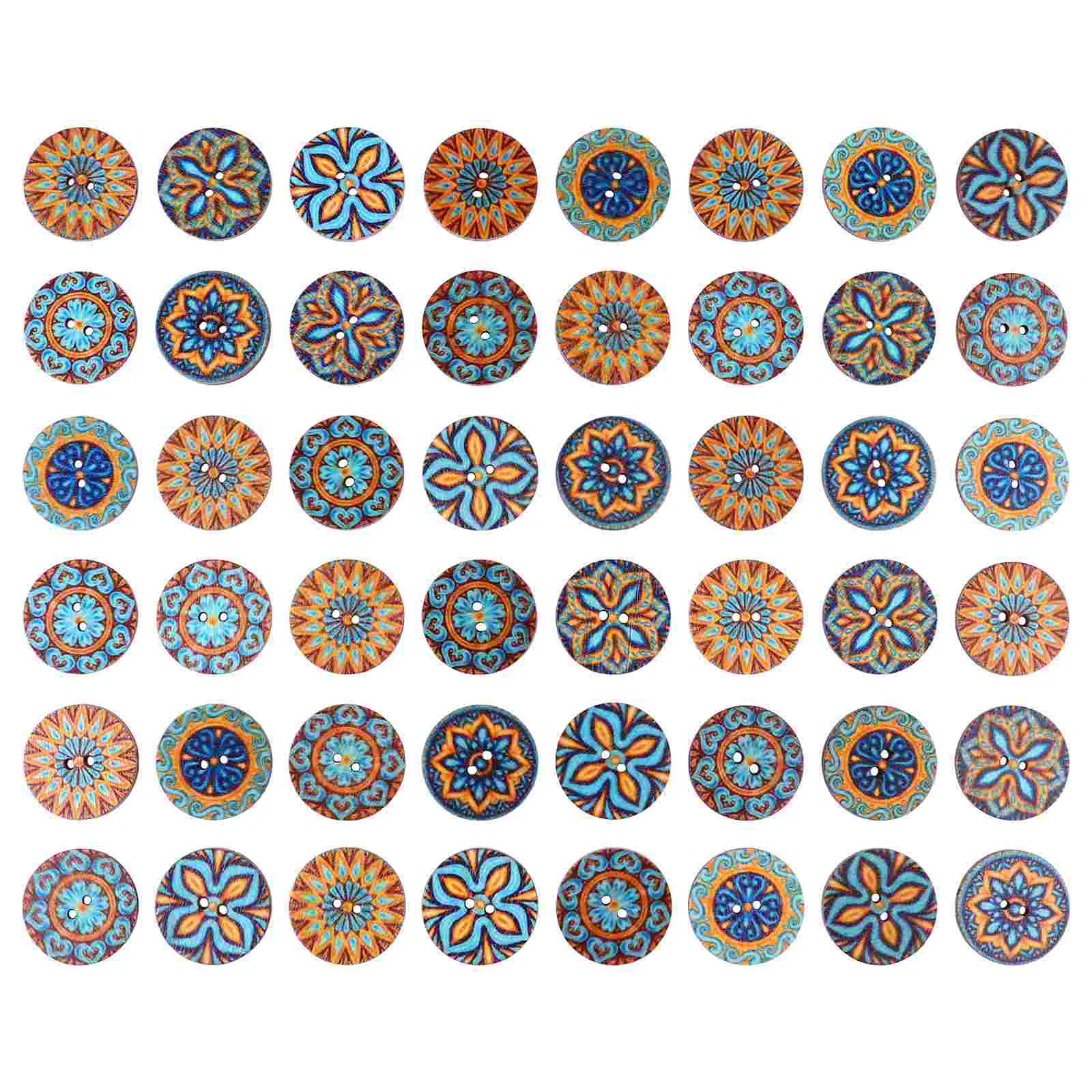 

Creative Floral Sewing Buttons Vintage DIY Wood Sewing Fasteners Craft Decor