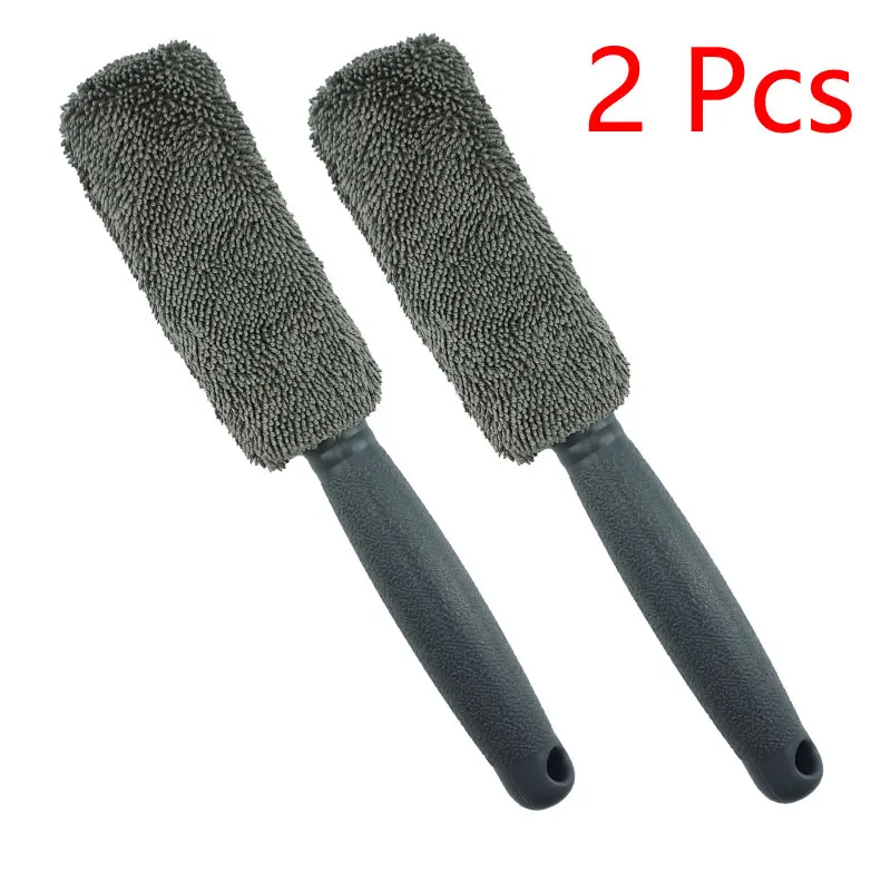 

Щетка для мойки автомобиля, щетка из микрофибры для колес, нескользящая ручка, Легкая очистка диска, спицы, колесный бочонок, автомобильные аксессуары