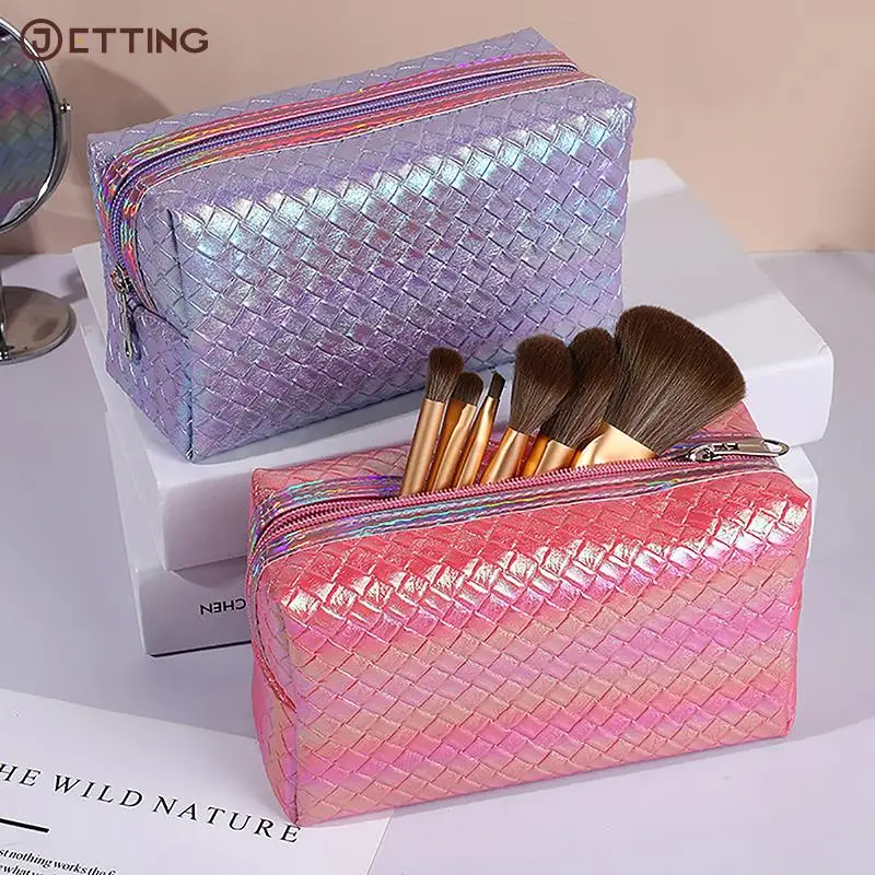 

Women Laser Color Makeup Bag Travel Pu Leather Waterproof Cosmetic Bag Organizer Case Make Up Case Necessaries