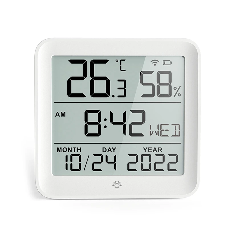 

GTBL Wifi Electronic Thermometer Hygrometer Clock Home Indoor High-Precision LED Screen Baby Room Thermohygrometer