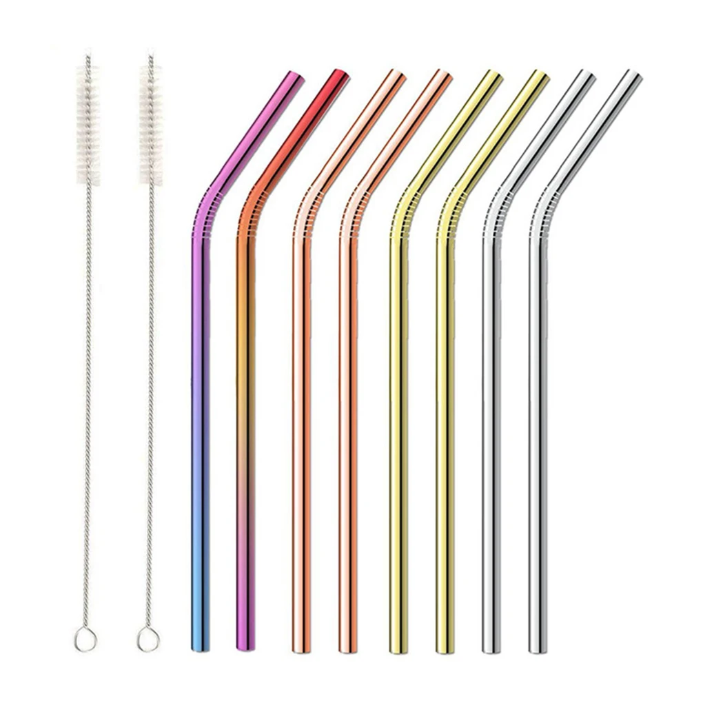 

4 шт., трубочки для напитков, нержавеющая сталь