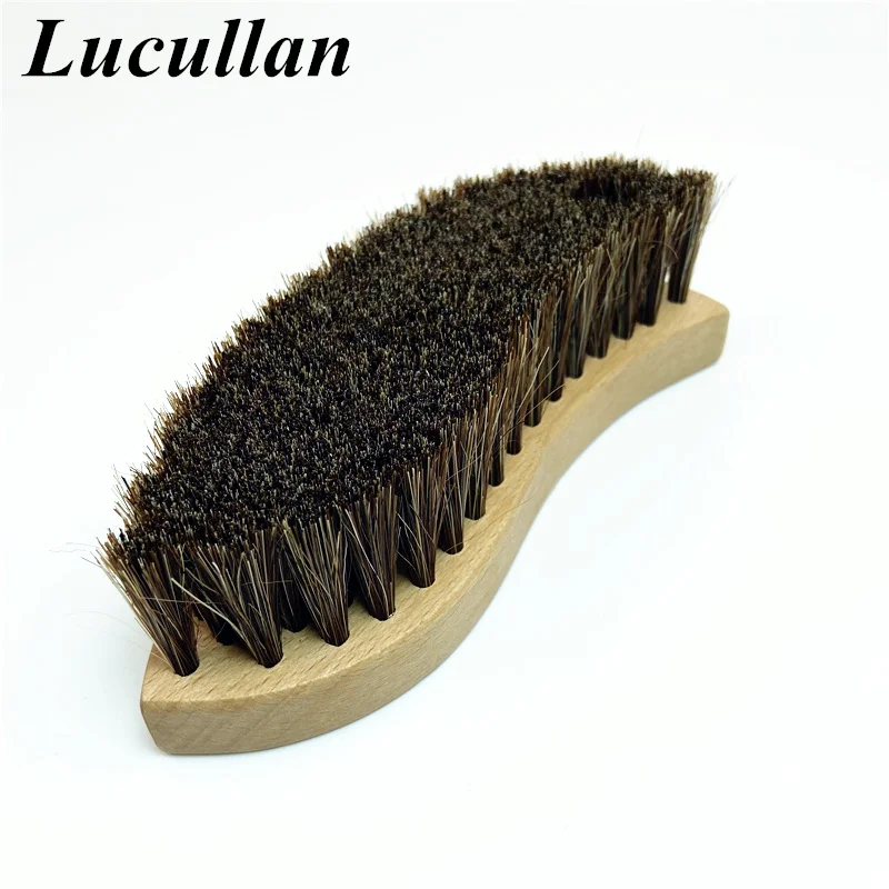 Lucullan Ergonomic Taiji Shape Handle 2 Styles Hair Upholstery Carpet Brush Set For Interior,Leather,Couch and Sofa