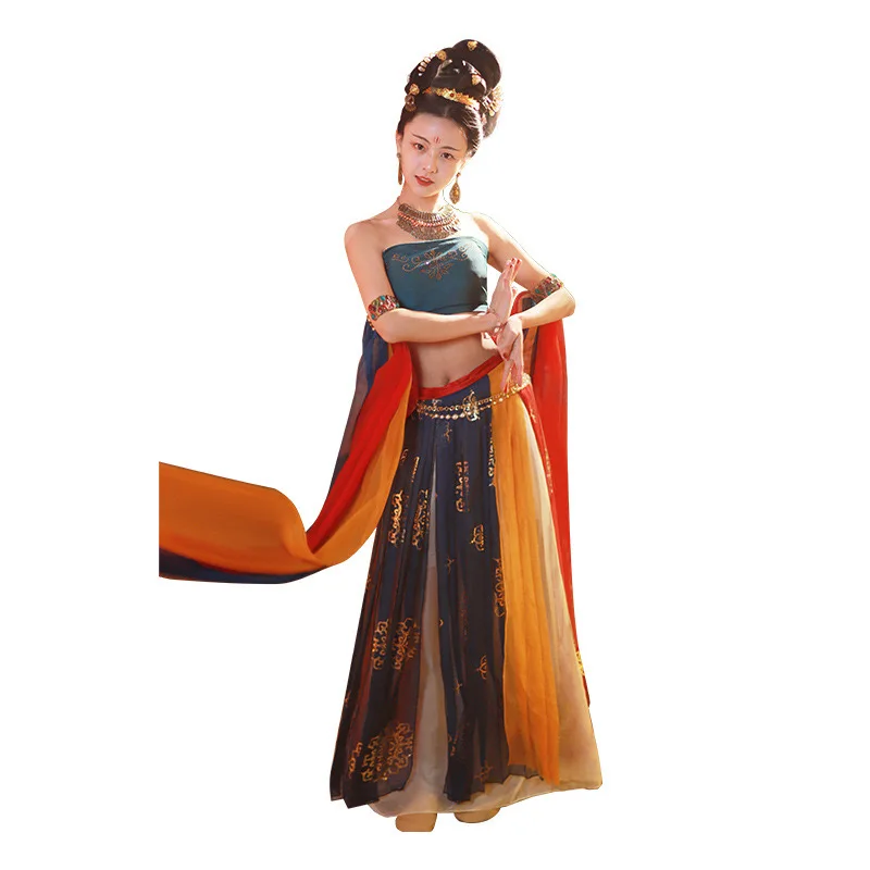 Классический танец Dunhuang Feitian в китайском стиле, танцевальный костюм Hanfu Dunhuang Feitian, костюм принцессы Hanfu для выступлений (art.: 3920cbc3cf3c8) - 3920cbc3cf3c8