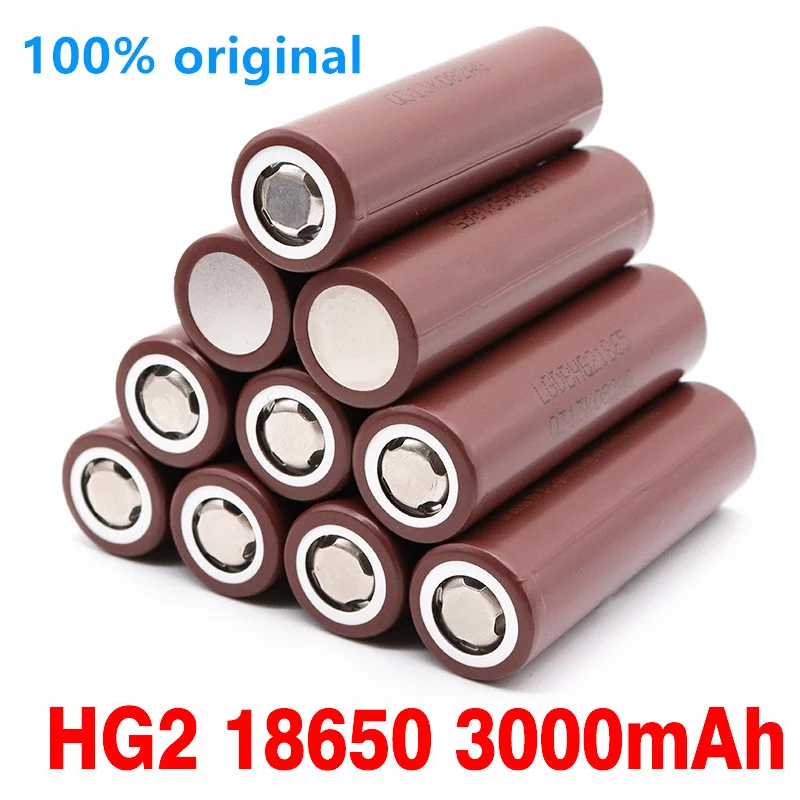 Batería recargable HG2 18650 para herramientas de linterna, 3,7, 3.0Ah, 18650 V, 30a, alta descarga, 18650