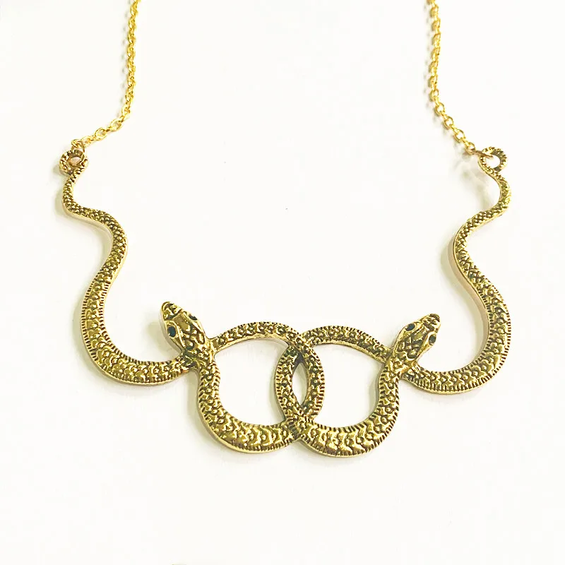 Новинка Лидер продаж модные ювелирные изделия Готическая подвеска в виде змеи на