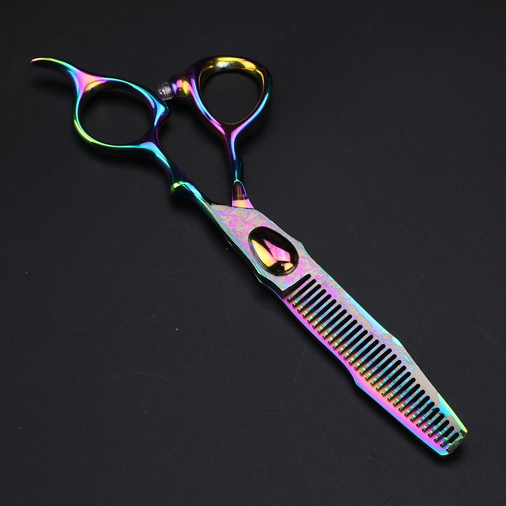 Красочные профессиональные ножницы для волос парикмахерские и филировочные