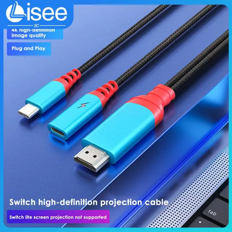 

Support 3D Stereo Imaging Audio Cable Audio Synchronization With Charging Port Type C To Hdmi Cable 4k Projection Cable 2m