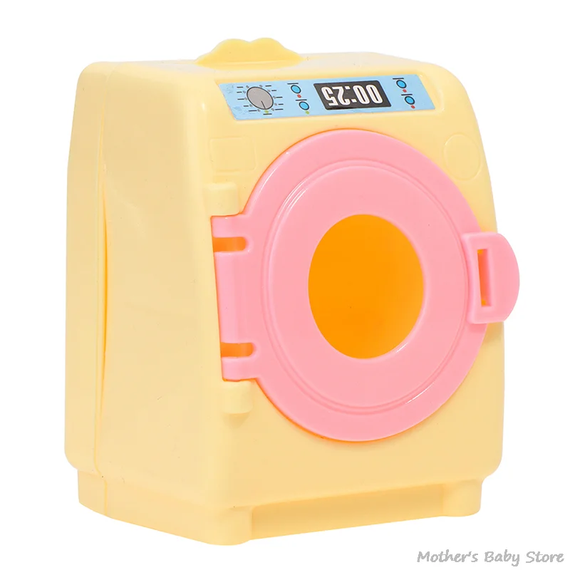 

1PC Dollhouse Mini Washing Machine Model Toy Miniature Laundry Washing Machine Furniture Toys Children Pretend Play Toy