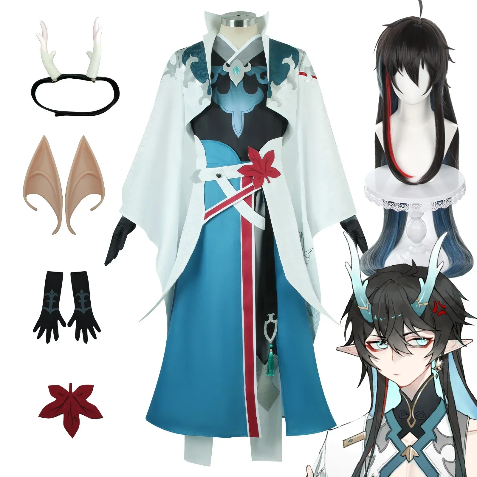 

Game Imbibitor Lunae Cosplay Costume Honkai: Star Rail Dan Feng Cos Suits Uniform Halloween Party Outfits