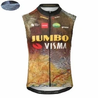 jumbo visma team cycling vest lightweight wind vest mens windproof gilet mtb bike windbreaker summer sleeveless jacket clothing