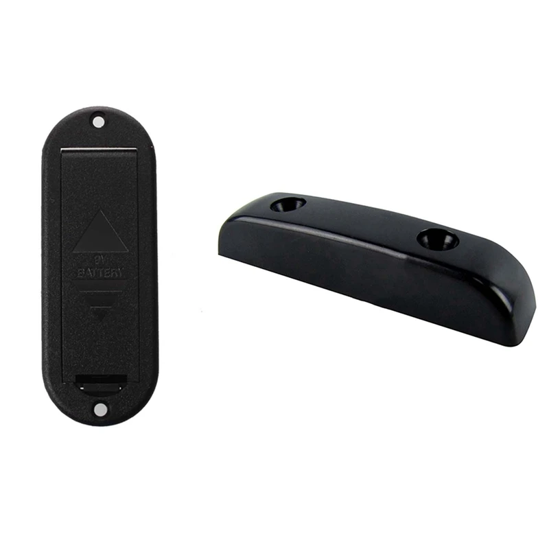 

2 Pcs Musical Instrument Accessories:1 Pcs Guitar Bass Pickup 9V Battery Case Box & 1 Pcs Thumb Rest Tug Bar Finger Pull