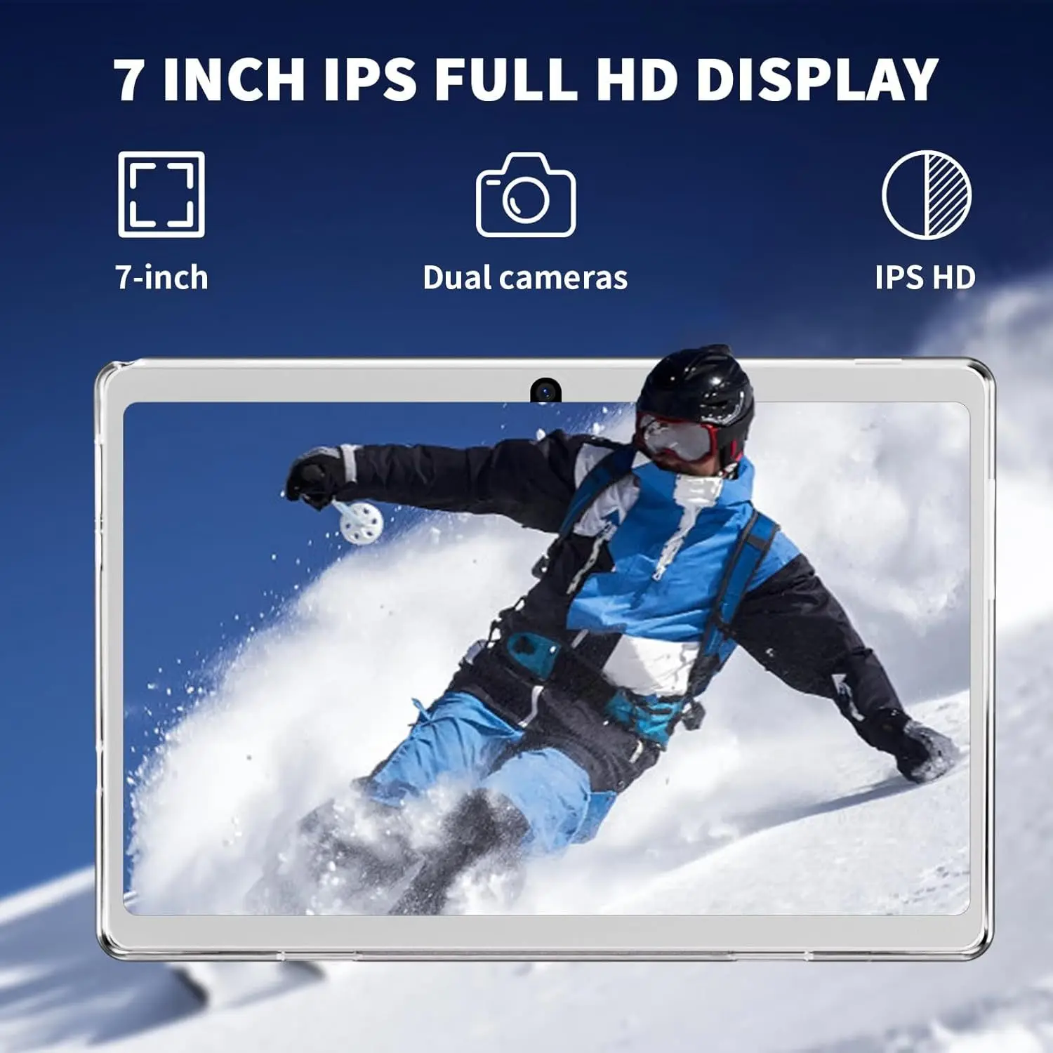 Фото Планшет COLORROOM 7 дюймов, Android 11, 2 ГБ+32 ГБ, четырехъядерный процессор, аккумулятор 3000 мАч, две камеры, Wi-Fi 4. Один подарок №2