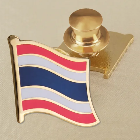 Значки на лацкан с мягкой эмалью в виде Тайланда/тайского флага/броши/значки