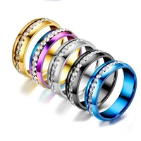 toocnipa 6mm stainless steel rings elegant finger jewelry bands woman wedding full clear stone crystal rings for women lady gift