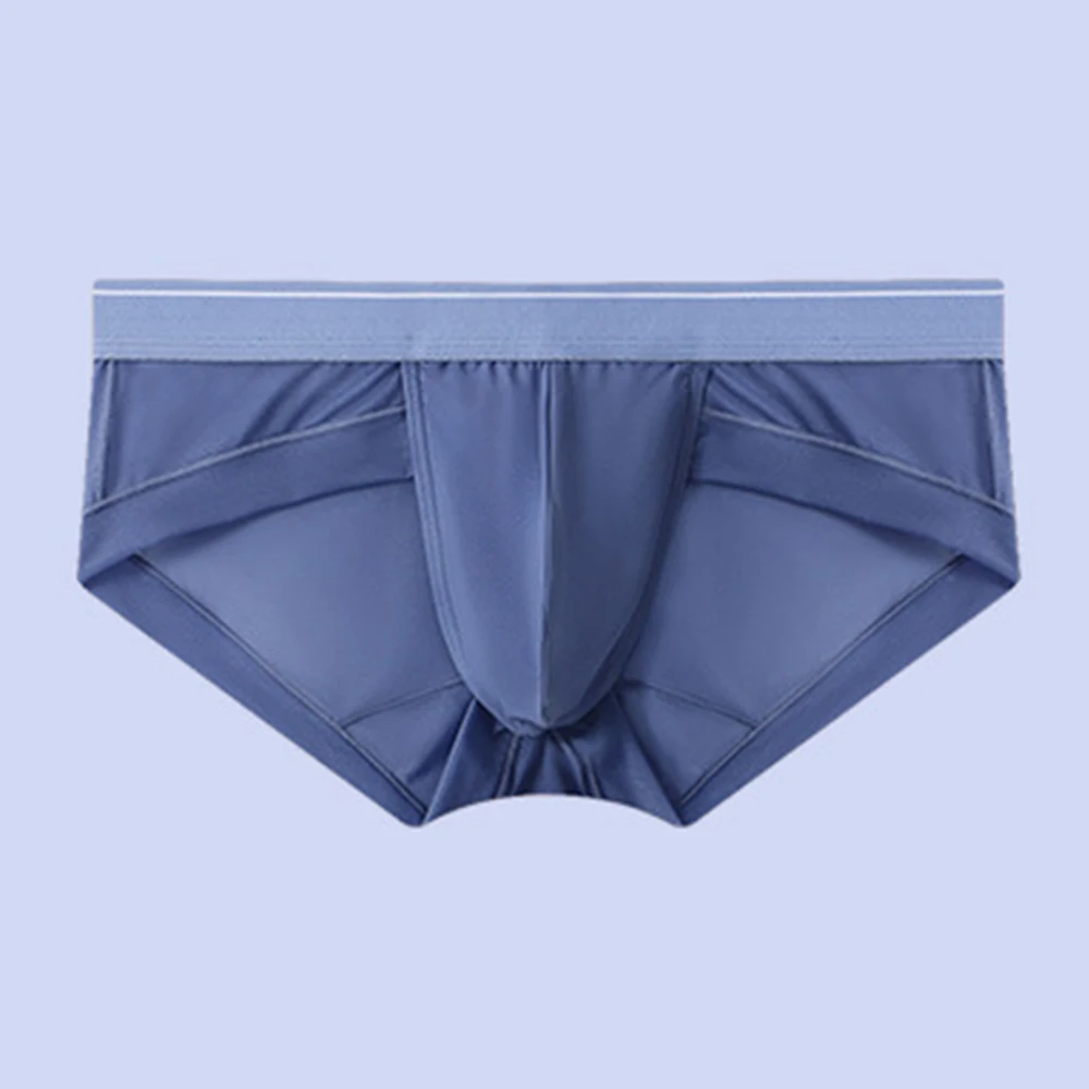 

Men Ice Silk Underwear U Convex Pouch Lingerie Underpants Boxer Briefs Ultra Thin Bikini Slip Seamless Breathable Underpants