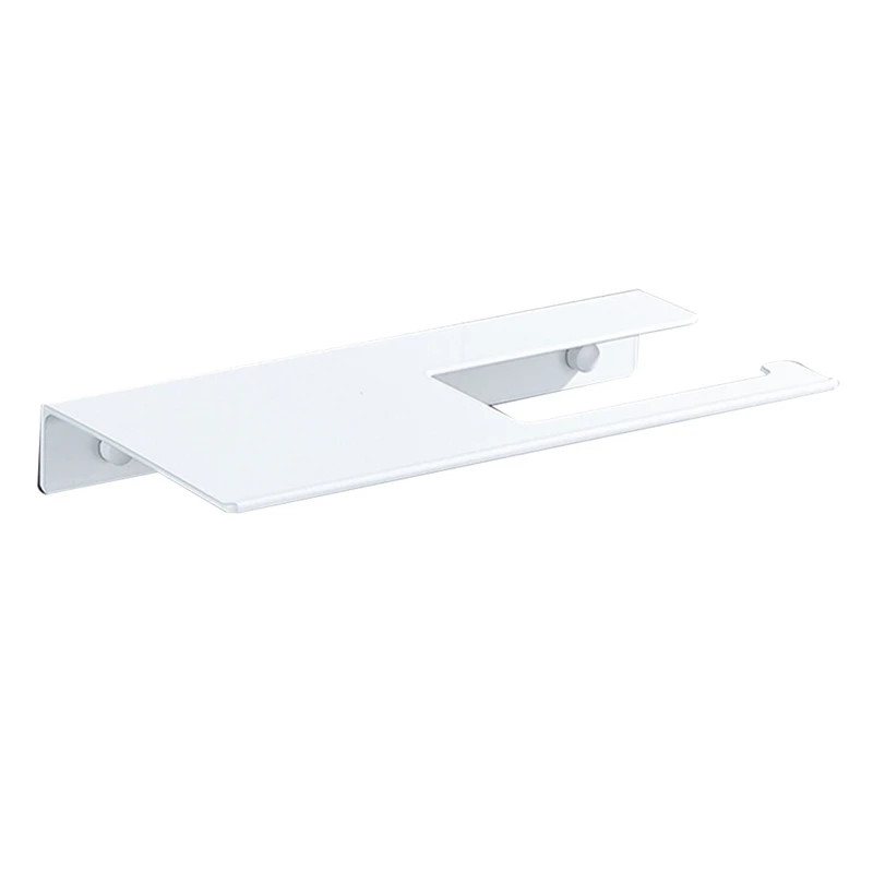 Multifunctional Tissue Holder Toilet Paper Roll Holder Bathroom Shelf Mobile Phone Holder