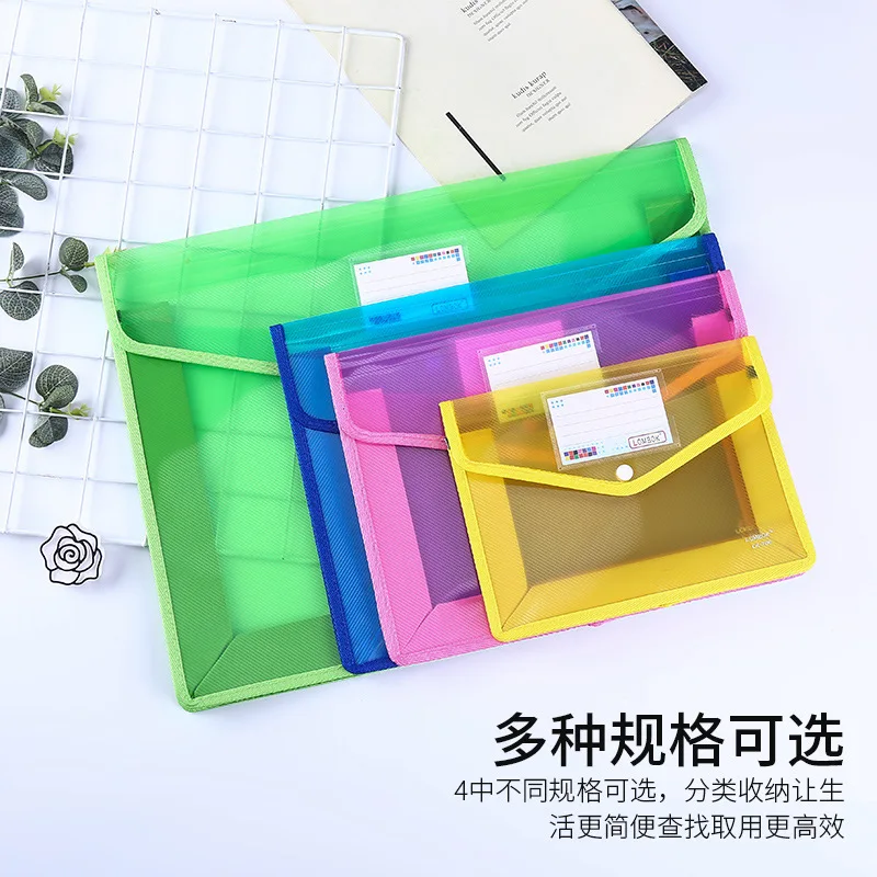 

A4fc Color Organ Bag Office Paper Storage Briefcase Horizontal Twill Student 3d File Bag Wholesale Storage Office Organizers