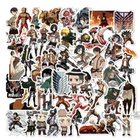 50pcs hot selling popular anime attack on titan graffiti stickers aesthetic japan for scrapbooking diary cup laptop stickers