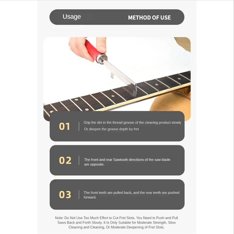 Инструмент для чистки гитары шлицевое отверстие гитарный лад гайка седло пила