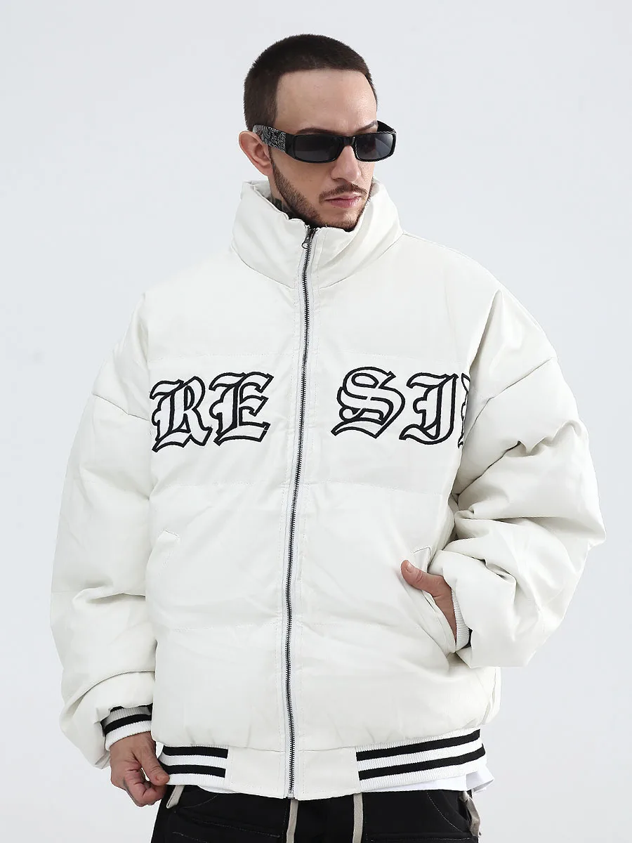 Harajuku Thick Parkas Jacket Men Cotton Solid Color Padded Jackets Casual Oversize Coat Winter Unisex puffer jacket