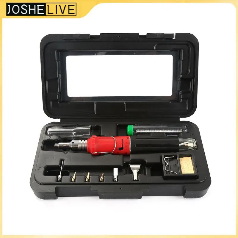 

HS-1115K Professional 10 in 1 Portable Soldering Iron Set Butane Gas Soldering Iron Cordless Welding Torch Tool Soldering Tip