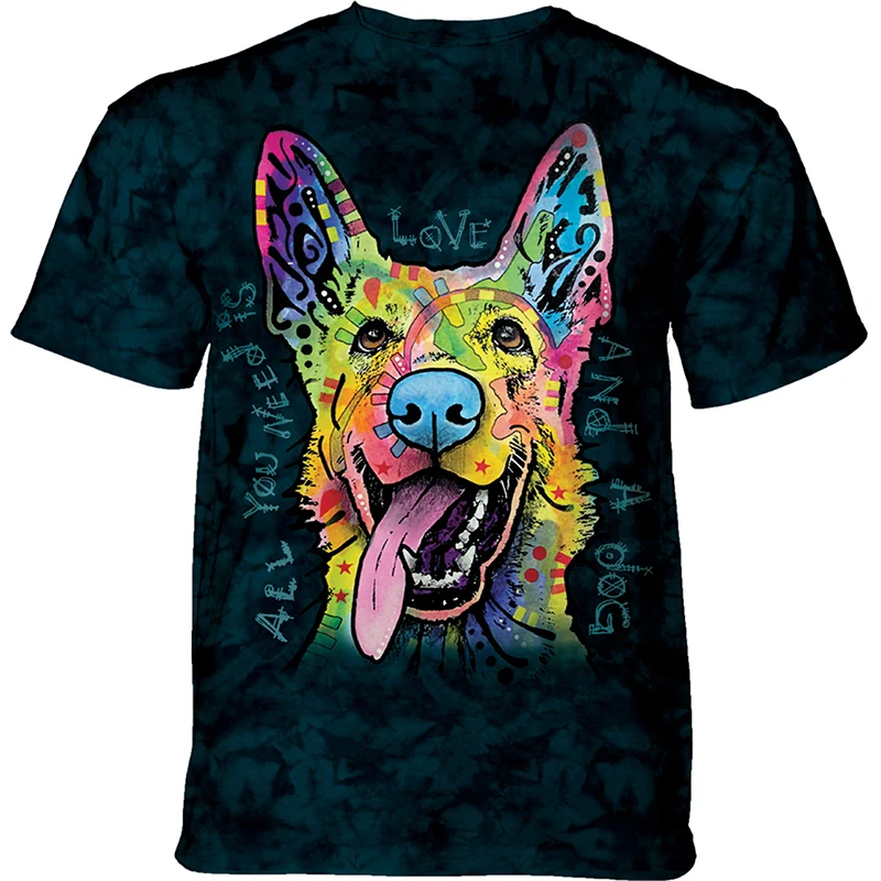 

2023 Summer Fashion Dog close-up Pattern 3Dprinted men's T-shirt Oversized T-shirt Comfortable Breathable T-shirt men's Clothing